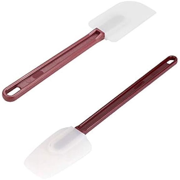 High Heat Resistant Silicone Scraper Spoon Commercial Spatula for Cooking, Rubber Spatula Set of 2, (16.5'') - Multi-Functional High-Efficiency Design for Modern Kitchen Household Clean
