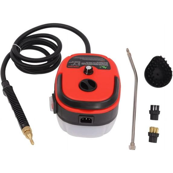 High Heat Steam Cleaner, High Temperature Hand Steamer High Pressure Steam Cleaning Machine, Portable Steam Cleaner Washer for Home and Car (1500W 110V Red)