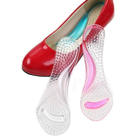 High Heel Insoles Inserts,3/4 Gel Cushion Pads Relief Pain High Arch Support Shoe Insole Flat Soles for Women High Heel Sandals Boots