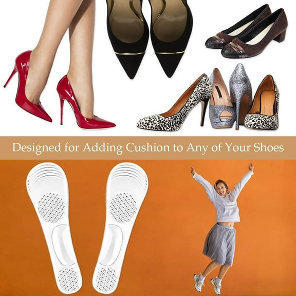 High Heel Insoles Silicone Gel Cushion Pads for Women Comfortable Shoe Inserts Support