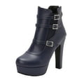 thumbnail image 1 of High Heel Platform Boots for Women Elastic Ankle Boots Zip up Fall Winter Dressy Pumps Booties, 1 of 7