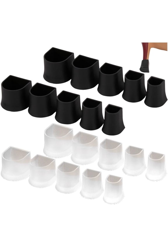 High Heel Protectors 10pairs Anti-Noise Anti-Slip Silicone Sole Repair Heel Cover Replacement Caps Tip for Dance Shoes