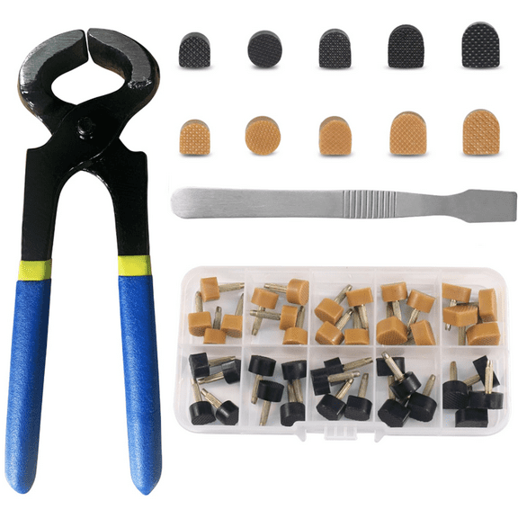 High Heel Replacement Tips, Shoe Heel Repair - 20 Pairs of Heel Caps with Removal Pliers, Round and U Shape Shoe Heel Repair Kit for Women's Shoes