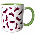 thumbnail image 1 of 3drose, High Heel Shoes Print Pink Cheetah, 15oz Two-tone Green Mug, 1 of 6