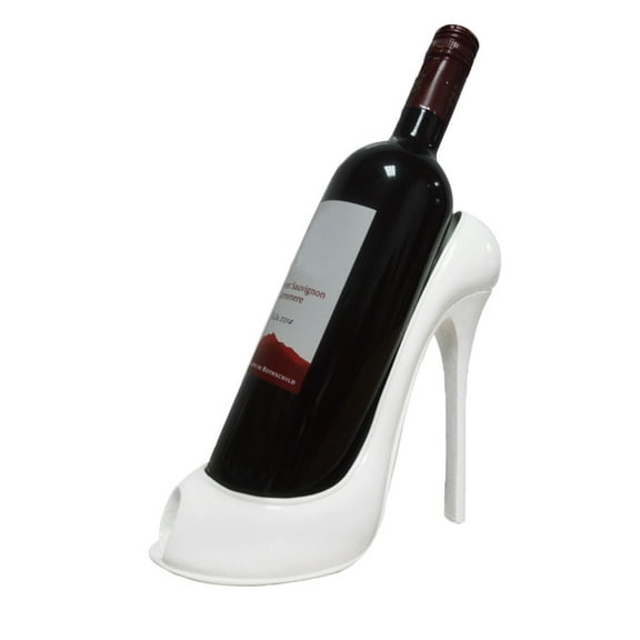 High Heel Wine Bottle Holder - Resin Shoe-Shaped Wine Rack for Kitchen, Bar, Wedding Decor - Champagne, Red, White - 8.66x3.94x7.48 Inches