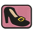 thumbnail image 1 of High Heeled Shoe with Buckle Applique Multi-Color Embroidered Iron-On Patch - 2.5 Inch Small, 1 of 5