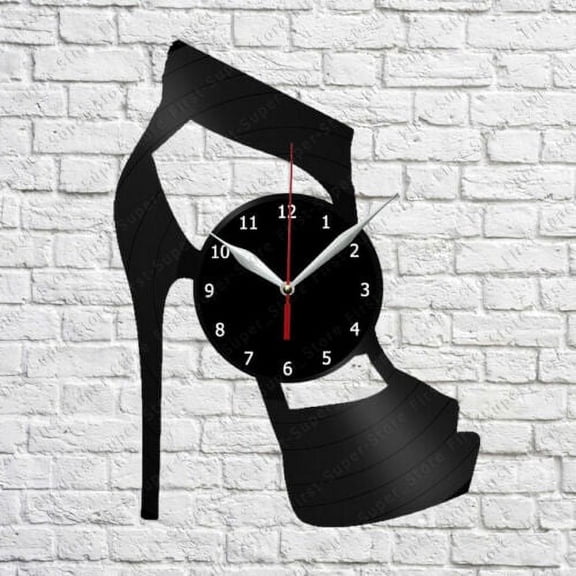 High Heeled Shoes Vinyl Record Wall Clock Vinyl clock Wall Vintage Wall Art Design