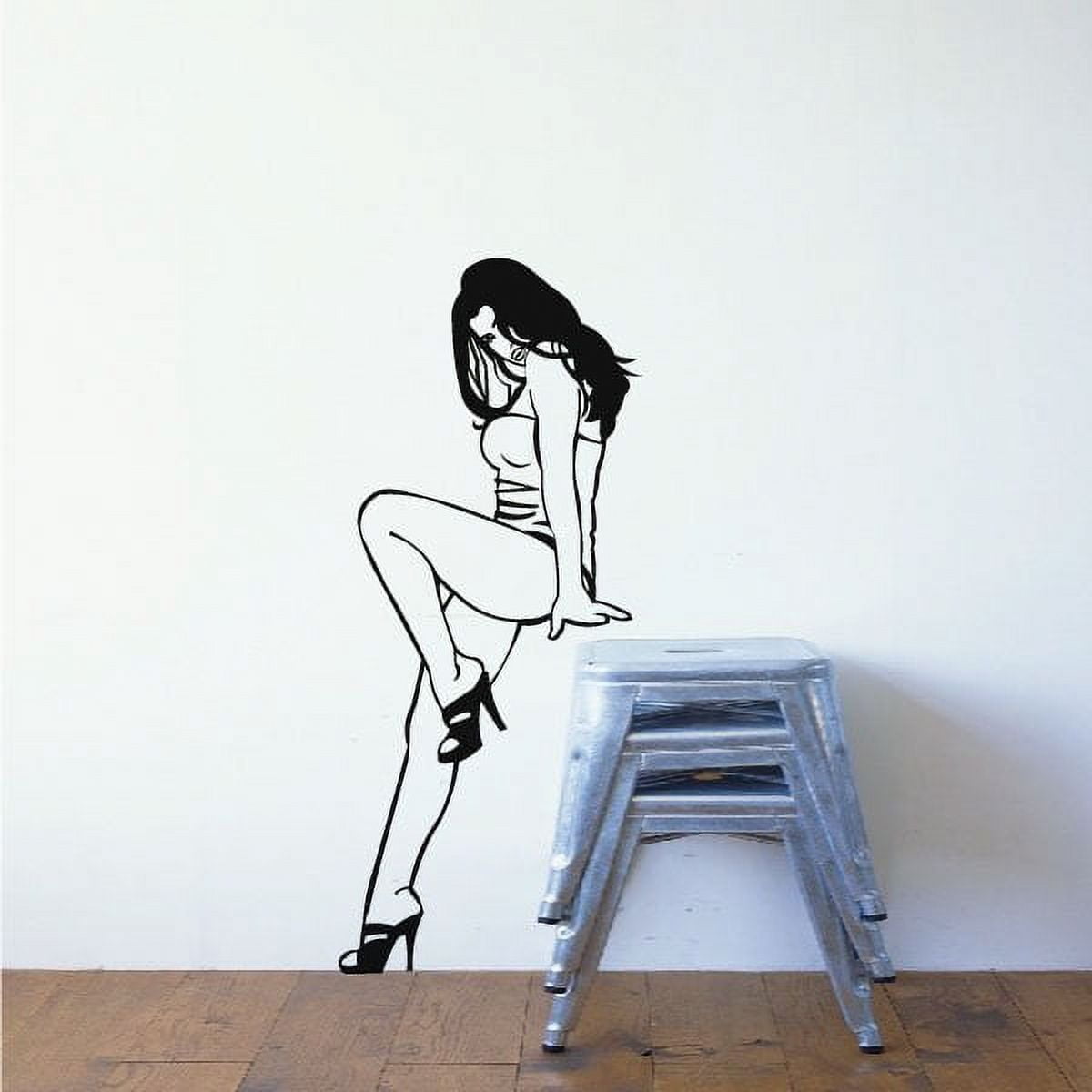 High Heeled Stripper Decal - 36 Inches