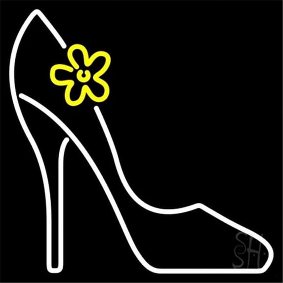 High Heels Block Clear Backing Neon Sign, 24 x 1 x 24 in.