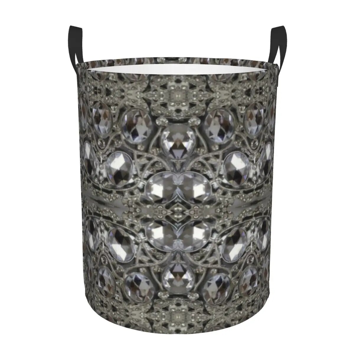 High Heels Diamonds Laundry Basket Collapsible Crystal RhinestShoe