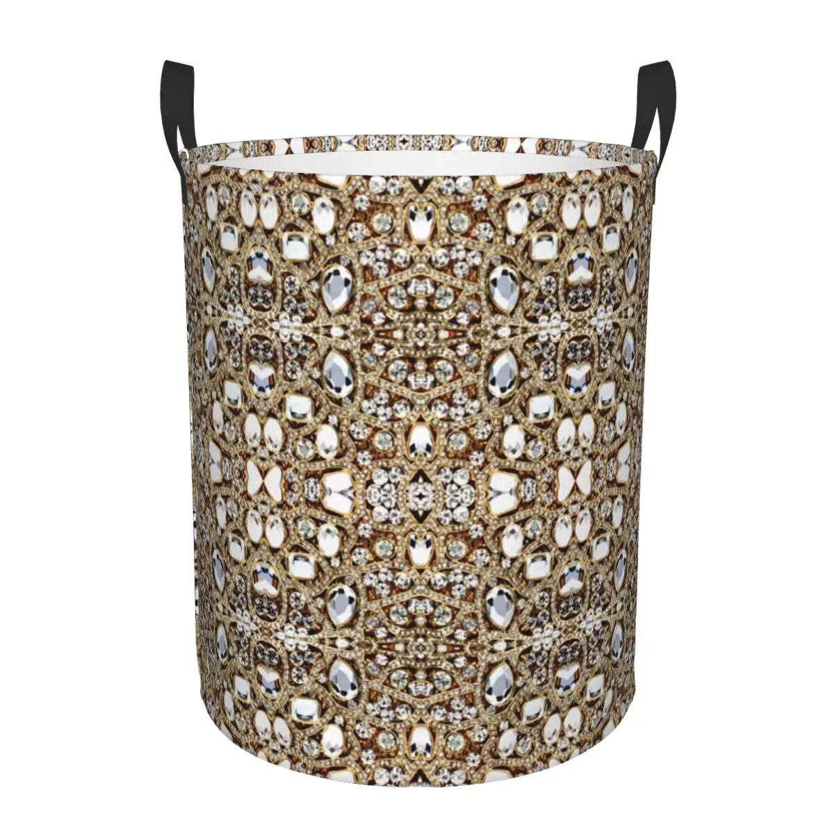 High Heels Diamonds Laundry Basket Collapsible Crystal RhinestShoe