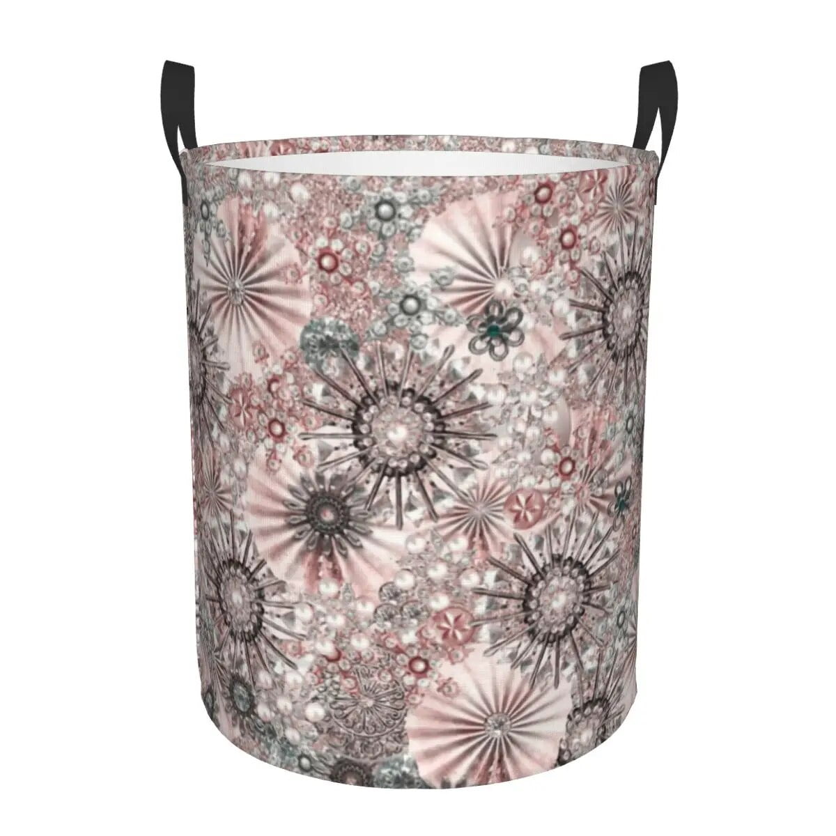 High Heels Diamonds Laundry Basket Collapsible Crystal RhinestShoe