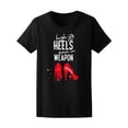 thumbnail image 1 of High Heels Fashion #Princess T-Shirt Women -Image by Shutterstock, Female Small, 1 of 2