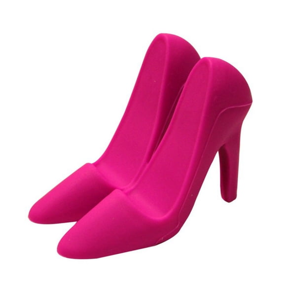 High Heels Phone Holder - Silicone, Universal Compatibility - Ergonomic Angle, Multifunctional (Phone/Chopstick Holder) - Fashionable Desk Accessory for Home/Office