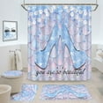 thumbnail image 1 of High Heels Shower Curtain Set, 4PCS Girls Bathroom Decor with Shower Curtain Bath Mat,Toilet Lid Cover and U Shaped Rugs,72"x72" Polyester Fabric Bathtub Curtain with Hooks SETMYTE23, 1 of 8