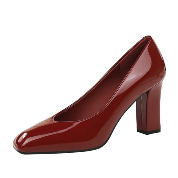 High Heels for Women Pump 8.5CM Chunky Heel Work Wedding Evening Party Court Shoes
