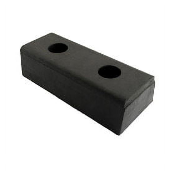 Global lndustrial Molded Dock Bumper Rectangular 10Wx4-1/2H Black