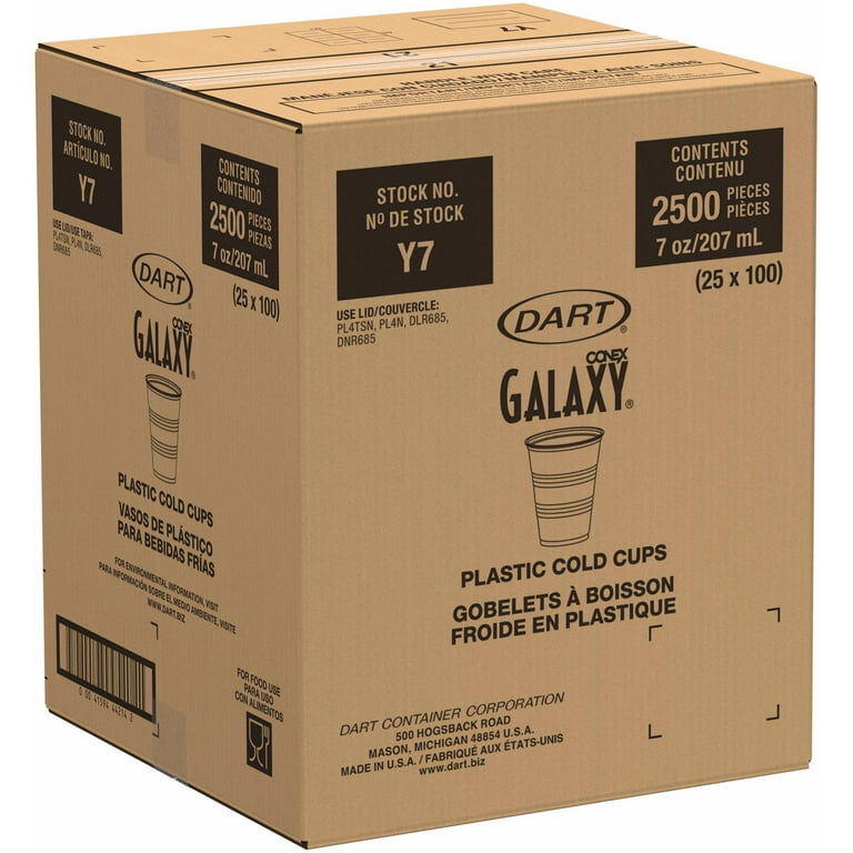 High-Impact Polystyrene Cold Cups, 7 oz, Translucent, 100 Cups/Sleeve, 25 Sleeves/Carton High-Impact Polystyrene Cold Cups, 7 oz, Translucent, 100 Cups/Sleeve, 25 Sleeves/Carton