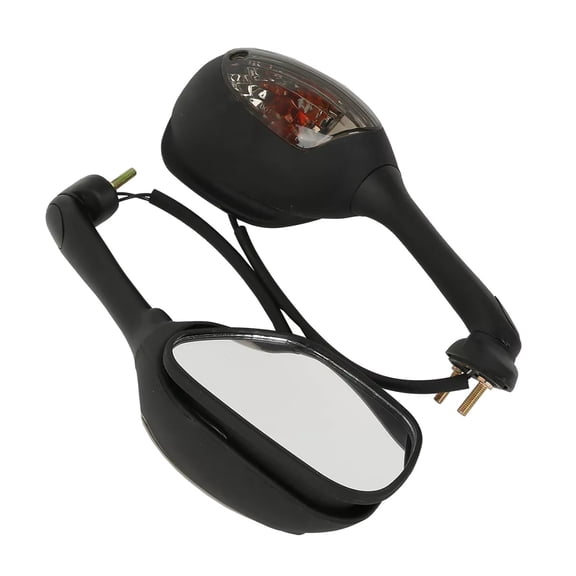 High-Impact Rearview Mirrors with Turn Indicator for Suzuki GSXR 1000 600 750, Smoke Lens, Weather Resistant