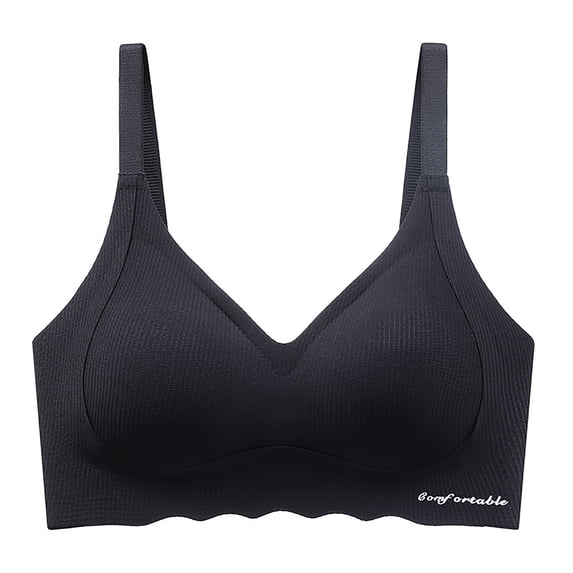 High Impact Sports Bras Women Pullover Bra Feature V-Neck Nursing Bra Style W-1195 Black L