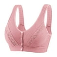 thumbnail image 1 of High Impact Sports Bras for Women Back-Smoothing Bra Feature V-Neck Wire-Free Bra Style W-1026 Hook and Eye Closure Soft Bralettes Pinks 3XL, 1 of 2