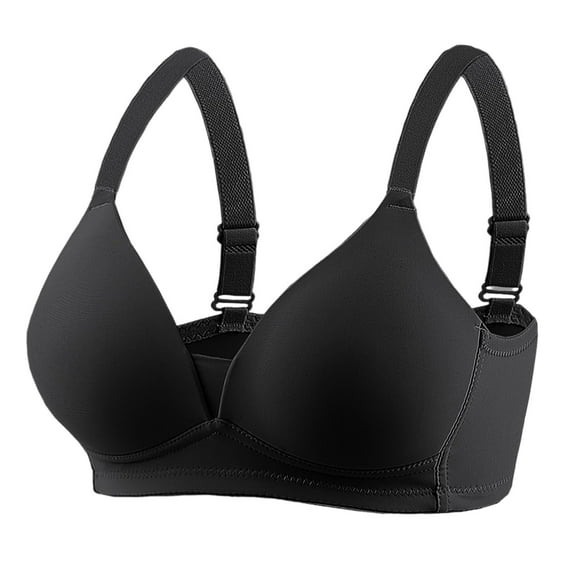 High Impact Sports Bras for Women Full-Coverage Bra Feature V-Neck Bralette Bra Style W-254 Hook and Eye Closure Girls Bra Black 95