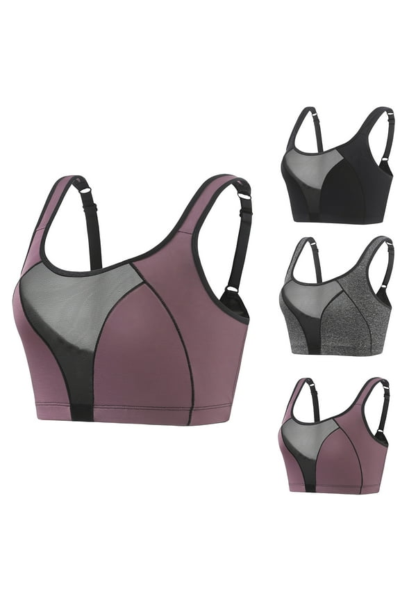 High-Impact Women's Sports Bra Shock-Absorbing Large Chest Yoga Top Comfort Fit for Fitness and Daily Wear #Black,L