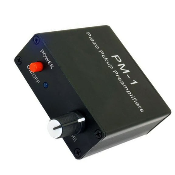 High Impedance Guitar and Violins Preamp Piezo Pickup Preamplifiers with Rechargeable for Piezo Pickup 6.35mm