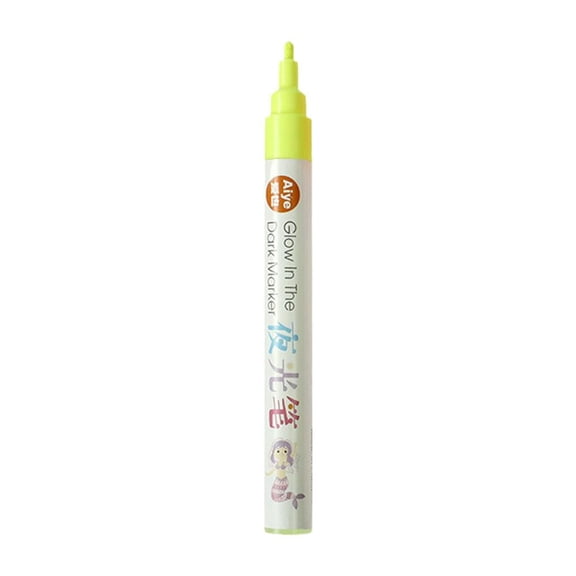 High-Intensity Glow-in-the-Dark Highlighter Pens, DIY Luminous Marker for Scrapbooking, Posters, and Creative Graffiti, Yellow