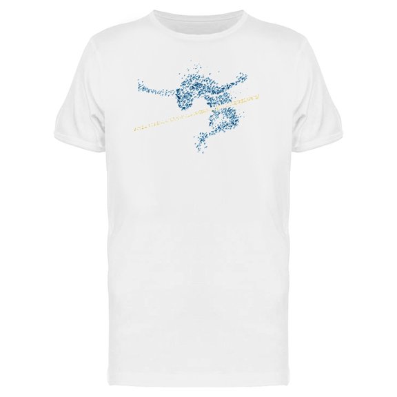 High Jump Gymnast Dot Art T-Shirt Men -Image by Shutterstock, Male Large