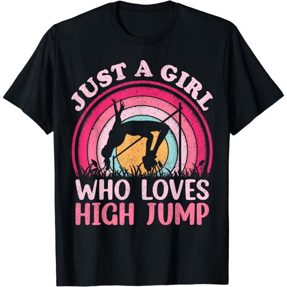 High Jump Player Vintage Just A Girl Who Loves High Jump T-Shirt