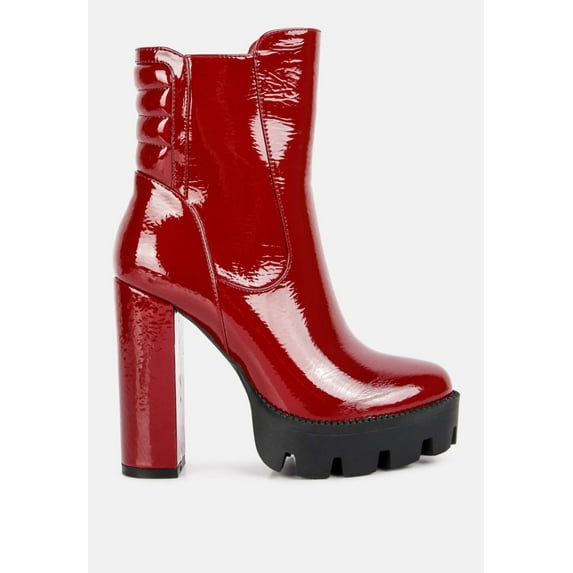 High Key Collared High Heel Ankle Boot