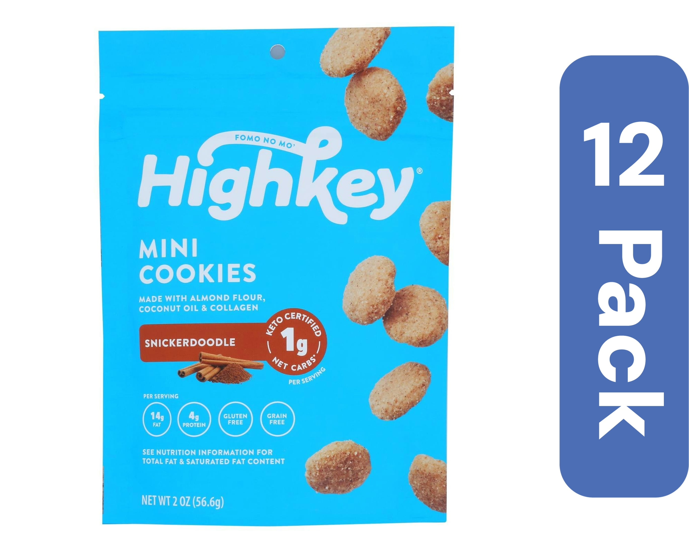 High Key Snacks Snickerdoodle Cookies 2 oz (Pack Of 12)