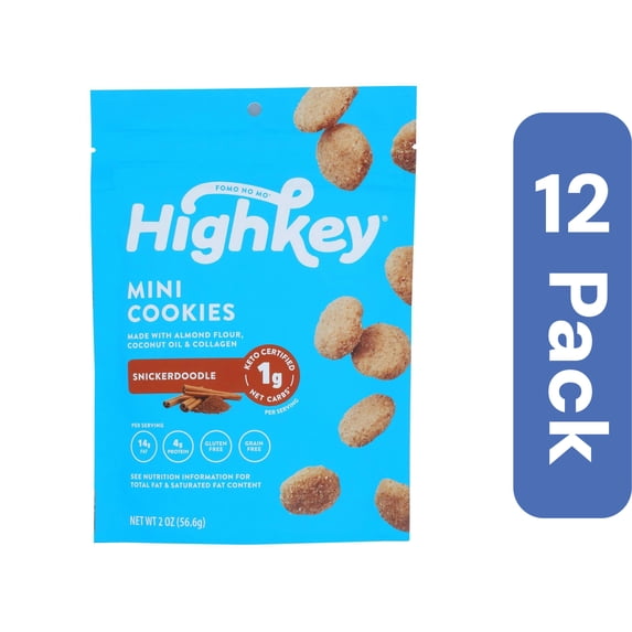 High Key Snacks Snickerdoodle Cookies 2 oz (Pack Of 12)