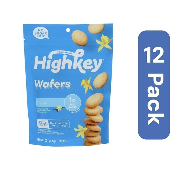 High Key Snacks Vanilla Wafers Cookies 2 oz (Pack Of 12)