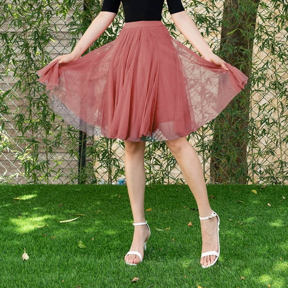 High Knee Skirt Quality Pleated Length Skirt Dancing Womens Adult Skirt Beach Skirt Poodle Skirts for Women Pencil Skirts for Women below Knee Preppy Skirts Skirt with Pockets Skirt Leggings for Women