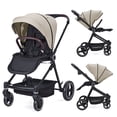 thumbnail image 1 of High Landscape Baby Stroller Pushchair with Reversible Backrest, Storage Basket, Adjustable Footrest & Canopy, Cup Holder for  0-36 Month, 1 of 7