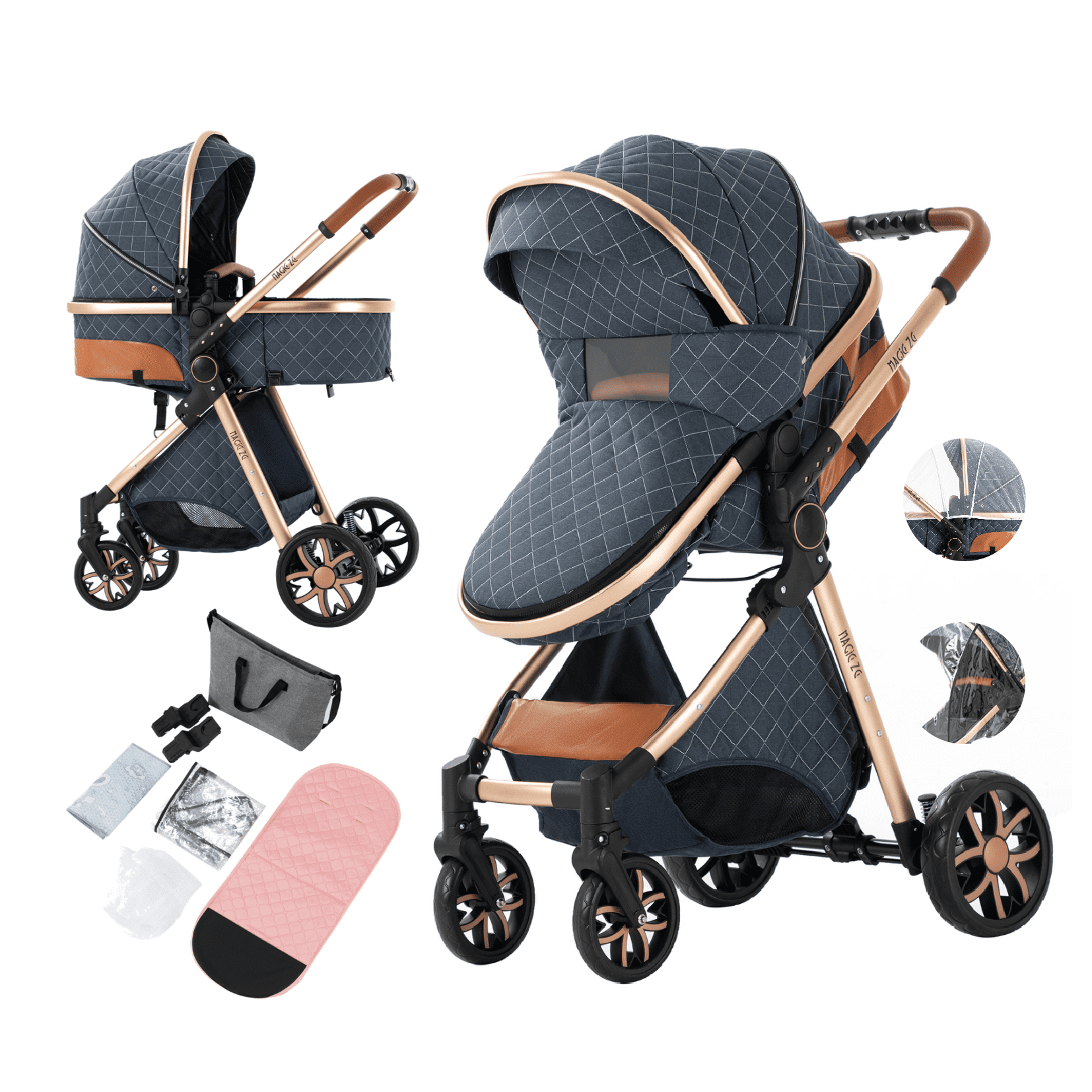 High Landscape Multifunctional Baby Stroller 2in1 Travel Systems