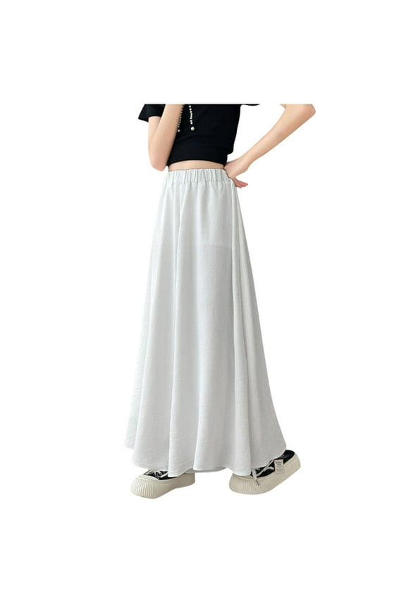 High Leg Flare Wide Leg Straight Leg Elastic Waist Basic Long Boot Cut Leg Casual Coats for Kids Girl Boy Fall Winter Rayon Pants Outfits Child 2026 12 Years