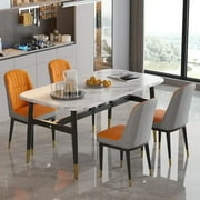 High Legs Metal Dining Table Set Modern Nordic Newclassic Hallway Coffee Tables Office Restaurant Mesa Comedor Home Furniture