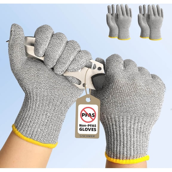 High Level Cut Resistant Gloves, Food Grade Cutting Gloves for Chef, Mandoline Glove for Kitchen Meat Cutting, Wood Caving, Ambidextrous, Breathable & Cool