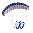 thumbnail image 1 of High Level Parafoil Parachute Double Kiteboard Kite Trainer Trick Kite Parafoil , Blue, 1 of 8