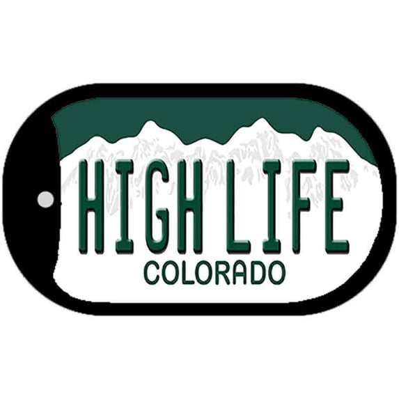 High Life Colorado Novelty Metal Dog Tag Necklace DT-12157 2" x 1" Dog Tag (DT)