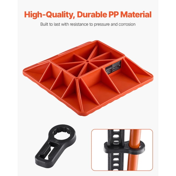 High Lift Jack Base and Handle Keeper 11.6 x 11.6 Inch Off Road Jack Stand Base 7000 Pound Capacity Heavy Duty Farm Jack Support Stand for Most Jacks with 7.3 x 4.7 Inch Base Red