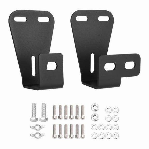 High Lift Jack Mount Hinge Mounting Hood Bracket Jack for CJ 1944-1986 / YJ 1987-1995 / TJ 1997-2006 (Pair, Black)