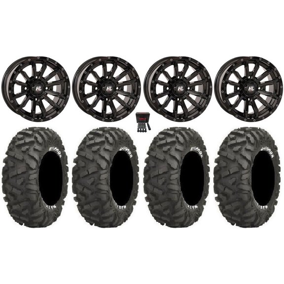 High Lifter HL21 14" Wheels Black 30" BigHorn Tires Can-Am Commander Maverick Renegade Outlander Defender