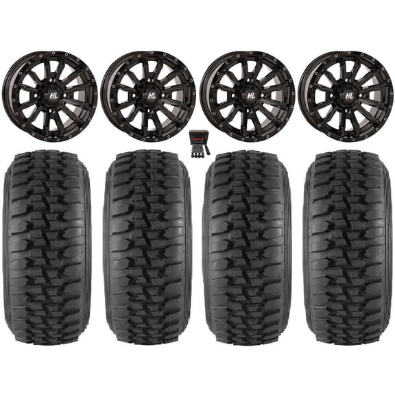 High Lifter HL21 14" Wheels Black 30" Desert Series Tires Can-Am Commander Maverick Renegade Outlander Defender