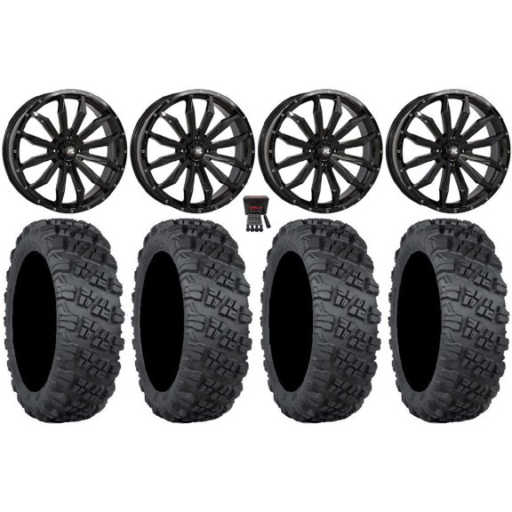 High Lifter HL21 20" Wheels Bk 33" Versa Cross V3 Tires Can-Am Maverick X3 / Honda Pioneer 1000 / Talon