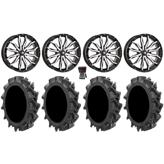 High Lifter HL21 22" Wheels MH 35" MotoHavok Tires Polaris RZR Turbo R & Pro R Ranger 1500 Xpedition