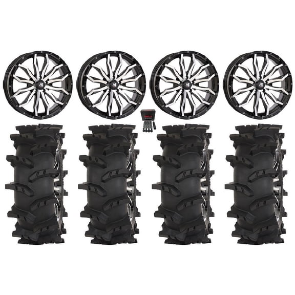 High Lifter HL21 24" Wheels Mh 37" Outlaw Max Tires Polaris RZR Turbo R & Pro R Ranger 1500 Xpedition